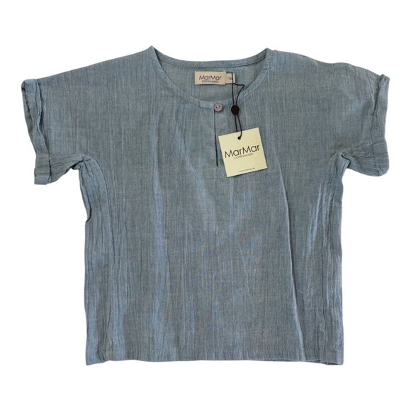 MARMAR COPENHAGEN - SHORT SL TOP + BLOOMER SET - 100%COTTON - TEAL - 18M - NWT - Picture 2 of 6